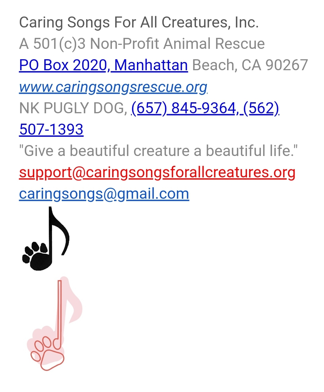 Caring Songs Rescue